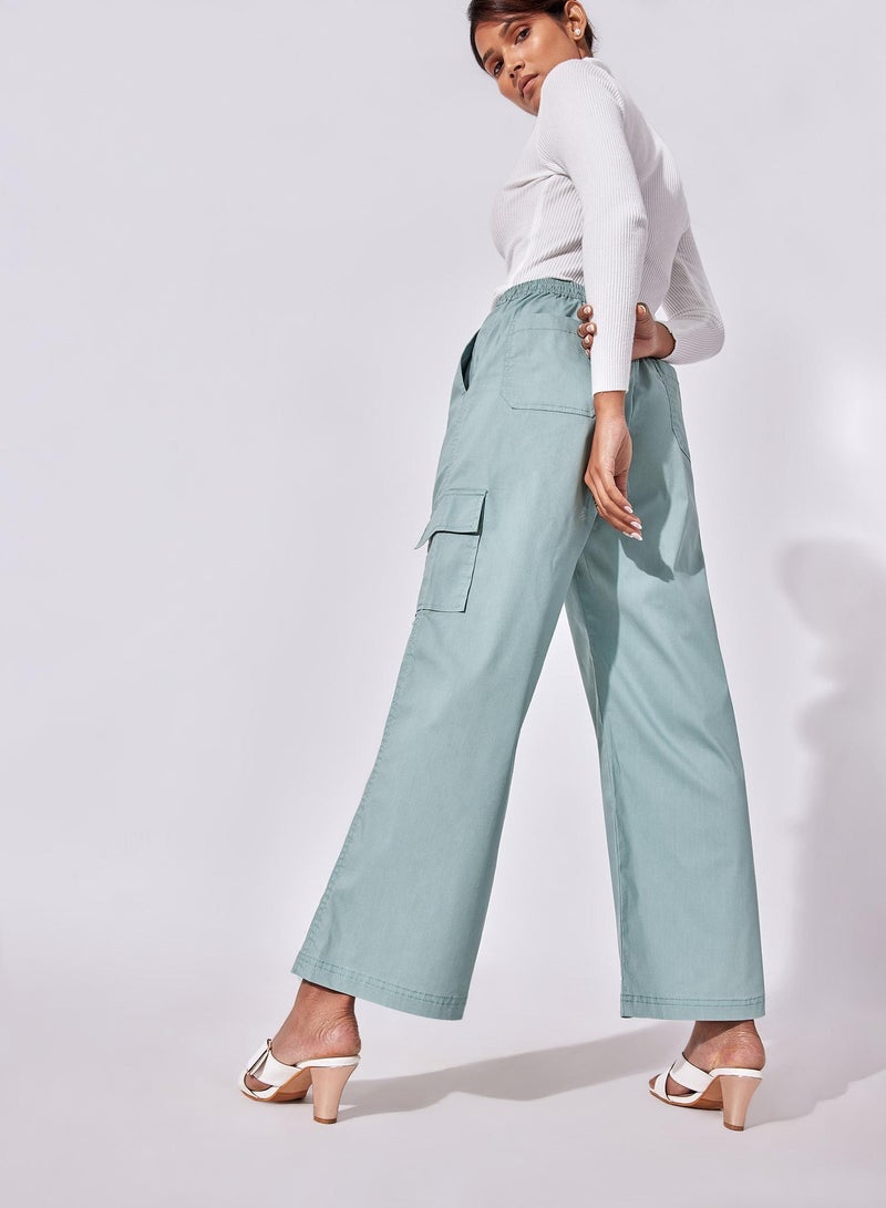 The Label Life Drawstring Cargo Straight Pants - Image 4